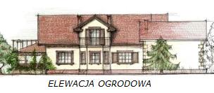 Projekty domw jednorodzinnych: Rozbudowa budynku mieszkalnego. Elewacja ogrodowa